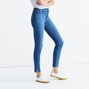 Madewell High Rise slit ankle side denim jeans
